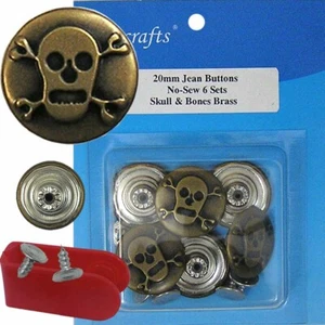 20 mm No-Sew Replacement Jean Tack Buttons (20A10_6) 6 CT. w/Tool - Picture 1 of 3