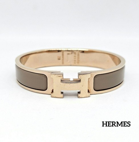 HERMÈS HERMES Click Clack Marron Glace oro rosa senza scatola misura polso 6 49 pollici