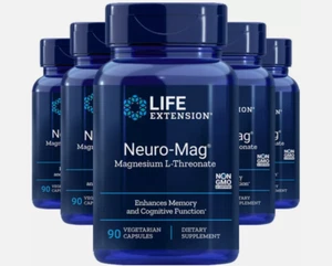 Life Extension Neuro-Mag Magnesium L-Threonate from 2000 mg Magtein - 5 bottles - Picture 1 of 2