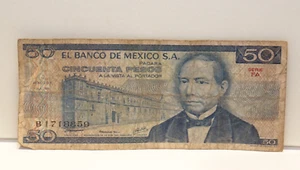 1978 Mexico 50 Pesos Banknote Serie FA - Picture 1 of 2