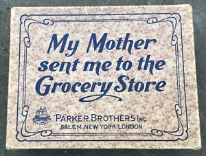 Rare VTG 1914? Parker Brothers My Mother Sent Me To The Grocery Store Card game