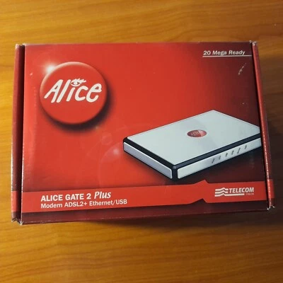 Modem ALICE ADSL GATE 2 PLUS 20MB - ancora sigillato (senza wi-fi) - Immagine 1 di 4