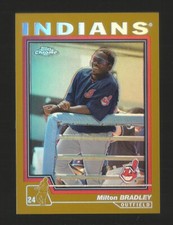 2004 Topps Chrome Milton Bradley Indians #52 Gold Refractor Rare Short Print Sp