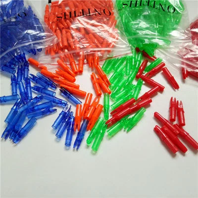 100PCS Plastic Archery Hunting Arrow Nock And Inserts For ID 6.2MM Arrow Shaft - Image 1 of 4