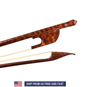 New Baroque Style Snakewood Violin Bow 4/4 Straight Natural Horse Hair - Picture 1 of 11