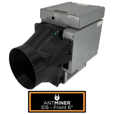 Antminer S15 T15 Front+ PSU to 6 Inch Fan Shroud Adapter Silencer Cooling Crypto - Image 1 of 4