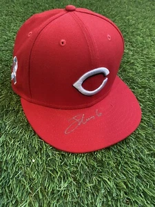 Jonathan India Cincinnati Reds Game Used Worn Hat “2021 NL ROY” LOA Father’s Day - Picture 1 of 6