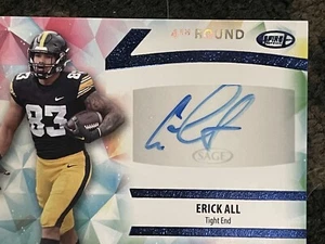 Erick All 2024 Sage Aspire Blue Foil Football Auto Card Bengals - Bild 1 von 2