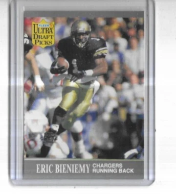 1991 Fleer Ultra Football Draft Picks #280 Eric Bieniemy San Diego Chargers RC - Image 1 of 2