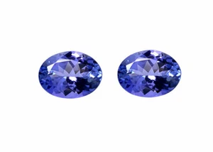 2.060Cts -AAA+ TANZANITE NATURALE 7X5MM LUCENTEZZA VIOLA BLU OVALE PIETRE PREZIOSE SFUSE - Foto 1 di 5