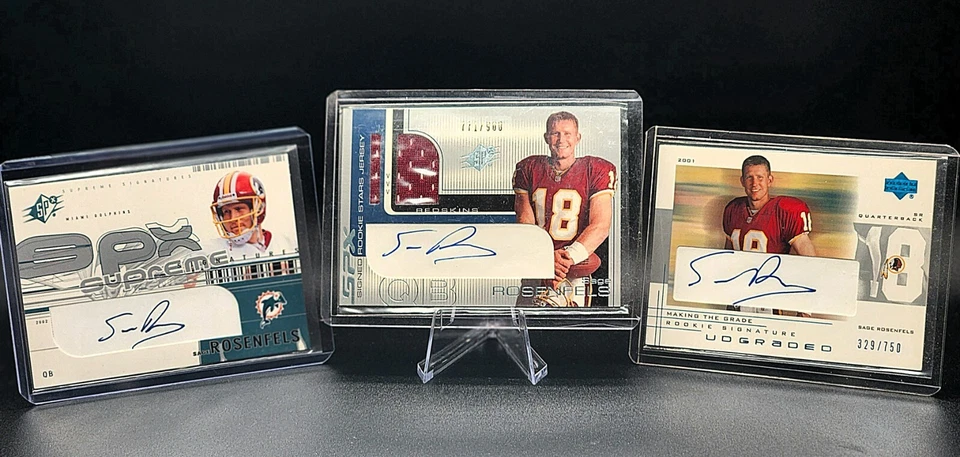 2001 Upper Deck SPx Sage Rosenfels Rookie Jersey Auto RPA Washington Redskins RC - Image 1 of 1