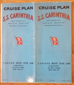 CARINTHIA (Cunard White Star) 1936 Cruise DECK PLAN with MANY PHOTOS - Picture 1 of 4