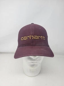Carhartt Mütze Herren burgunderrot weinrot Canvas Mesh Trucker Druckknopflasche Logo Kappe Arbeit - Bild 1 von 6