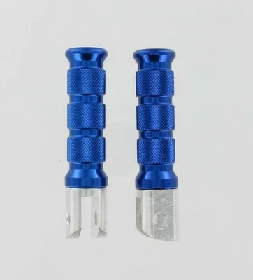 Emgo Round Style Footpegs - Rider - Blue Motorcycle Street Bike 50-11213 825560 - Image 1 of 3