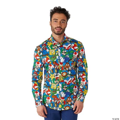 Camisa de vestir para hombre Super Mario™ - Grande 44-46 - Disfraz de Halloween Accesorio Fiesta Foto 1 de 4
