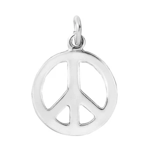 Colgante con dije de plata esterlina gruesa con estilo clásico símbolo de paz - Imagen 1 de 4
