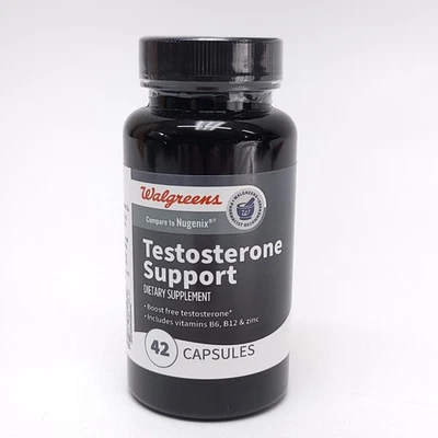 Walgreens Comparar con Nugenix Test Support + Vitaminas B6 para Hombres 42 Cápsulas Exp 12/25 Foto 1 de 3