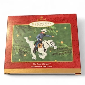 Hallmark Keepsake 2000 The Lone Ranger adorno caballo plateado vaquero occidental Duan - Imagen 1 de 6