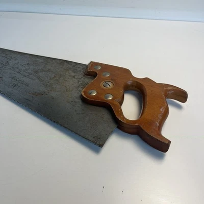 Vintage Henry Disston & Sons D8 Hand Saw 26 Inch USA Crosscut Wood Handle - Image 1 of 4