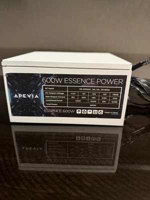 Apevia ATX-ES600W Essence 600W ATX Semi-Modular Gaming Power Supply with...  - Image 1 of 4