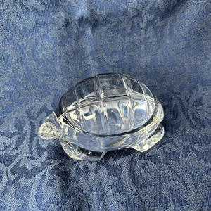 Klar Kristall Baccarat Frankreich Schildkröte Briefbeschwerer signiert 4" lang - Bild 1 von 9