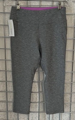 Nuevo con etiquetas Leggings capri ajustados de rendimiento gris jaspeado deportivo MARIKA para mujer talla S Foto 1 de 4