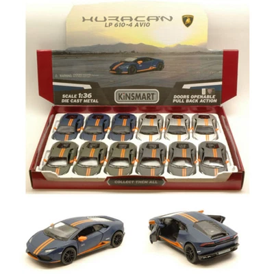 LAMBORGHINI HURACAN LP610-4 AVIO cm 12 (1 Modellino a Scelta) 1:36 Kinsmart Mode - Immagine 1 di 3