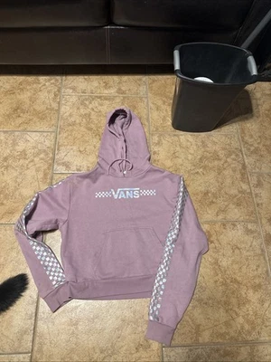 Sudadera con capucha para mujer Vans S. lavanda con estampado plateado excelente estado. Foto 1 de 4