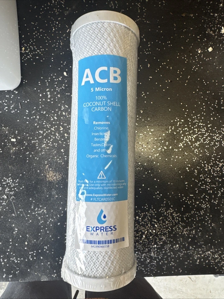 Activated Carbon Block Water Filter Replacement – 10 inch 5 Micron –  ACB - Image 1 of 3