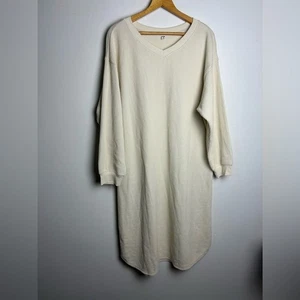 Uniqlo Waffelstrick Maxikleid Größe XL Damen Old Money Luxus Minimalistisch - Bild 1 von 13