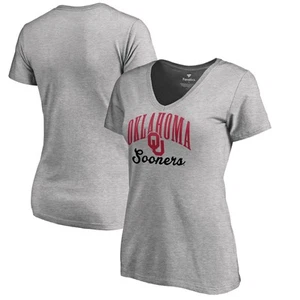 Women's Ash Oklahoma Sooners Victory Script T-Shirt - Picture 1 of 3