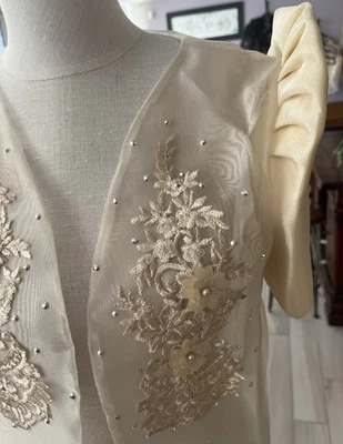 Филиппинская Болеро Нашивка Вышивка/Вышивка Филиппинская Этническая СРЕДНИЙ БЕЖЕВЫЙ - Изображение 1 из 4