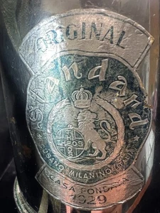 🔴 Borraccia ORIGINAL STANDARD acciaio tracolla pelle verde cucita mano vintage - Picture 1 of 11