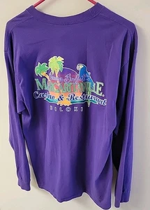 Vintage Jimmy Buffett Margaritaville Biloxi Casino lila Langarm T-Shirt Herren L - Bild 1 von 13