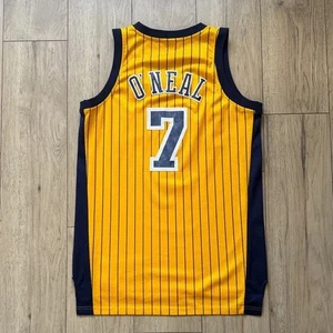 Vintage Reebok Indiana Pacers Jermaine O’Neil #7 Stitch Jersey Men’s L +2 Length - Picture 1 of 11
