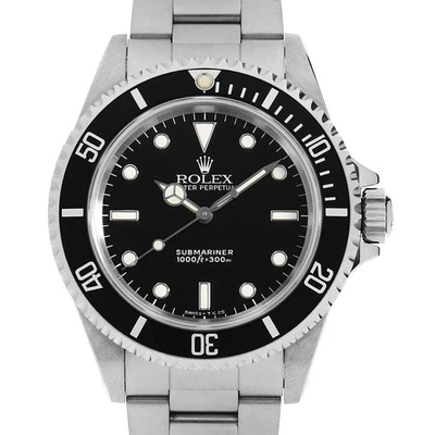 ROLEX SUBMARINER No Date 14060 schwarz All Tritium W Nummer Sekundenzeiger He... - Bild 1 von 4