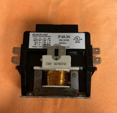 Bojack AC Condenser Compressor Definite Purpose Contactor 2-Poles 40A 24V AC - Image 1 of 4