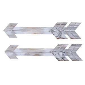 1Pc American Retro Style Wooden Arrow Wall Decor Farmhouse Sign - Picture 1 of 12