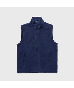 $125 Polo Ralph Lauren Men's Full Zip Fleece Vest, Navy, XL - Picture 1 of 4