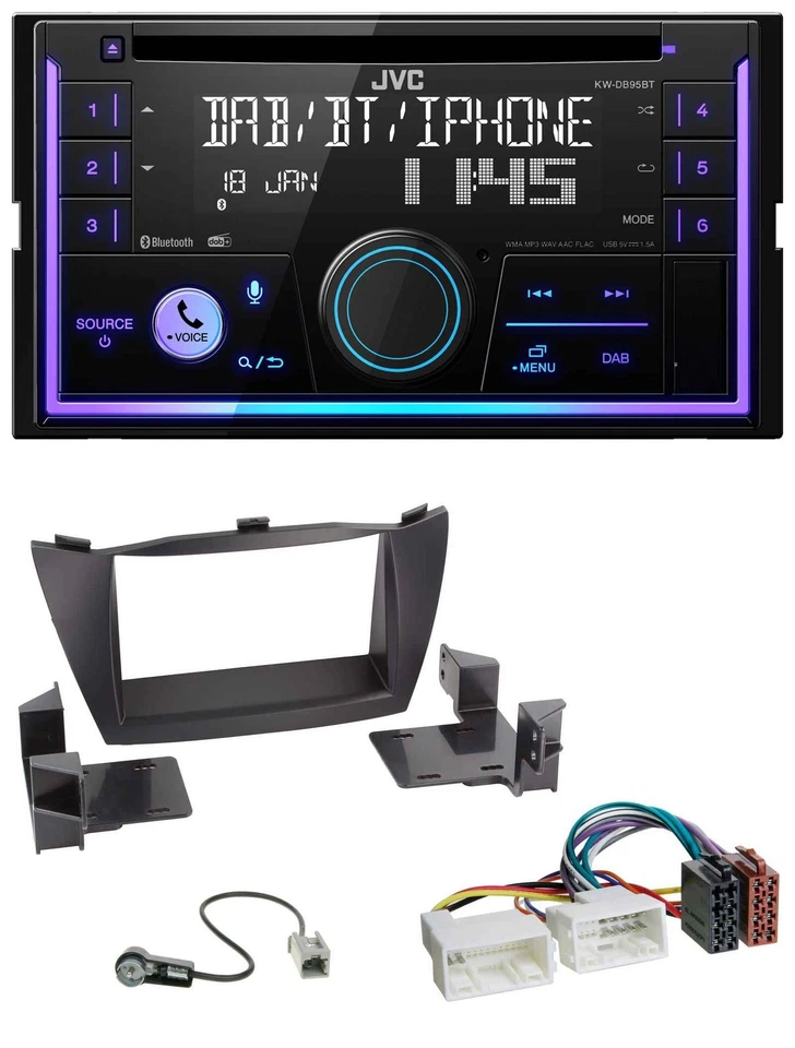 JVC MP3 USB 2DIN DAB Bluetooth CD Autoradio für Hyundai Tucson 2010-2015 - Bild 1 von 4