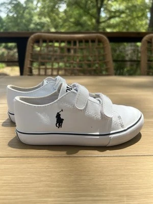 Polo Ralph Lauren Toddler Boys' Easten II EZ Sneakers US 10  Leather White - Image 1 of 4