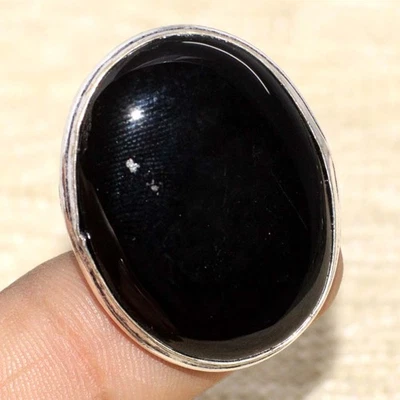 Black Onyx 925 Silver Plated Handmade Ring US 6 Fast-Selling Gift JW - Image 1 of 3