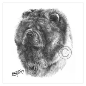 Neu Mike Sibley Chow Chow Hunderasse Grußkarte Danke Happy Birthday Mama - Bild 1 von 3