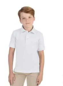 French Toast Boys Short Sleeve 2Pack Pique Polo T-Shirt White - Sz 4/5 XS - Picture 1 of 3