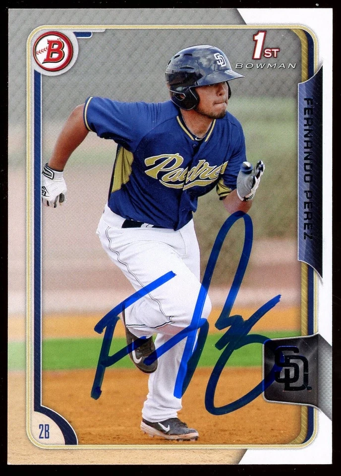2015 Bowman FERNANDO PEREZ Signed Card PADRES auto rc ENSENADA MEXICO - Image 1 of 1