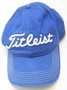 Titleist Blue & White Solid Cotton Strap Back Adult Golf Baseball Hat Cap O13 - Picture 1 of 5