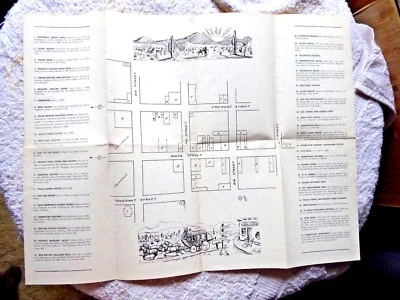 VINTAGE LOVELY MAP TOMBSTONE ARIZONA GUIDE HISTORY 1958 - Image 1 of 4