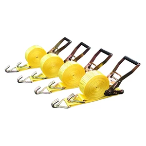 Correas de trinquete 4PK 2" x 27' 5000 lb gancho en J amarres - Imagen 1 de 5
