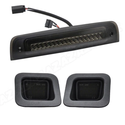 Lámpara de carga negra de tercera luz de freno trasera LED apta para Ram 1500 2500 3500 2009-2018 Foto 1 de 4