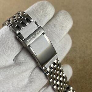 Swiss Army metal watch strap